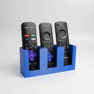Remote Control Holder – Wall-Mounted (Holds Up to 3 Remotes) – Blue