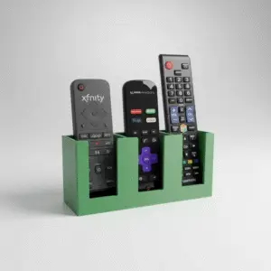 Remote Control Holder – Wall-Mounted (Holds Up to 3 Remotes) – Green